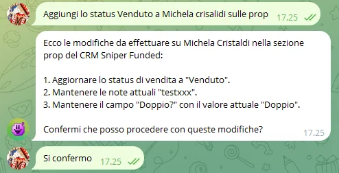Trixy chatbot AI - conversazione