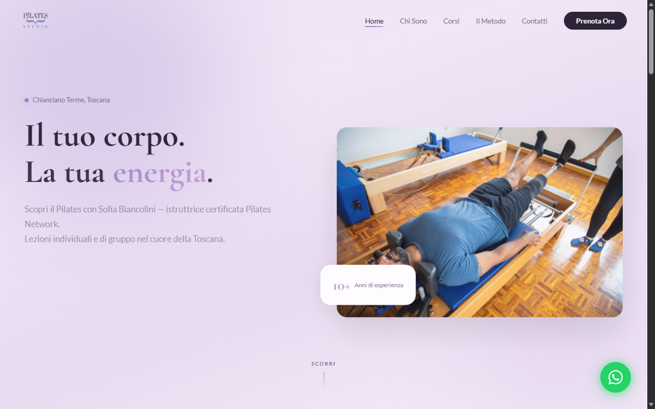 Anteprima template Insegnante Pilates