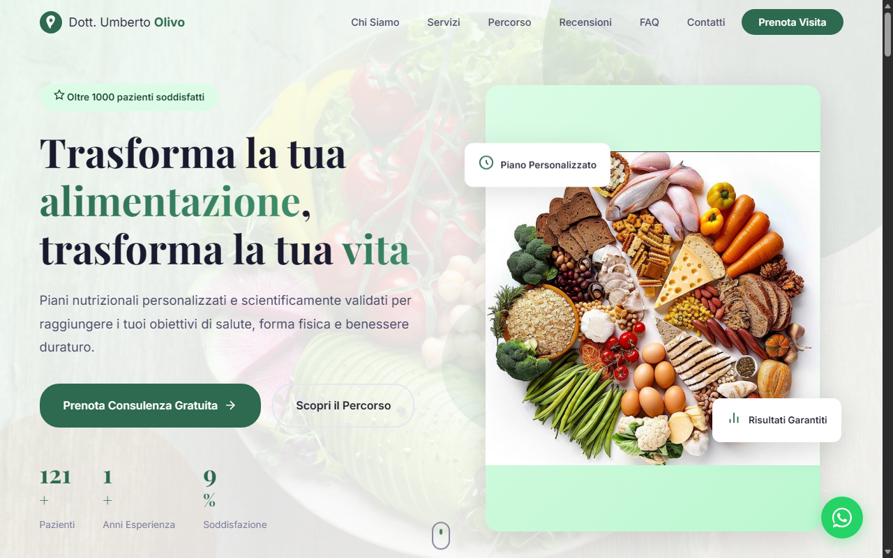 Anteprima template Nutrizionista